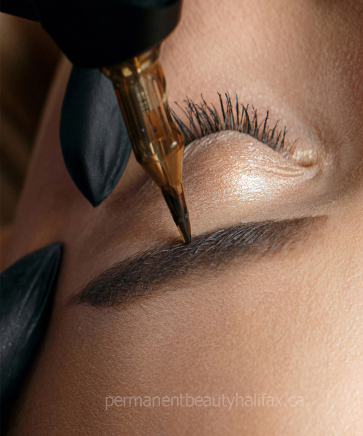 Professional permanent powder brows makeup in Halifax region